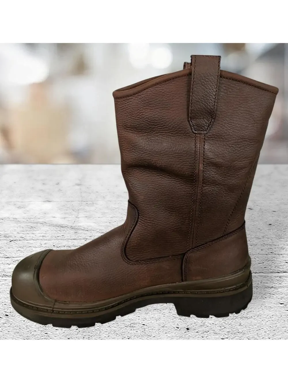WOLVERINE Men's Crawford WPF Steel Toe Safety Boots, Brown Leather, 13 M, W04664